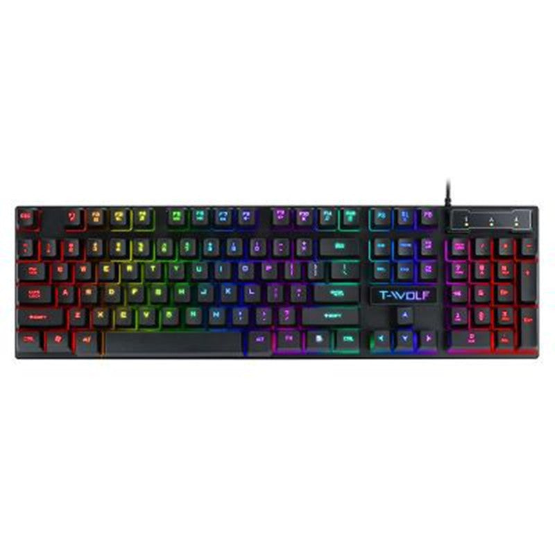 Compact Gaming Keyboard | RGB Backlit, Wired USB, Multimedia Support