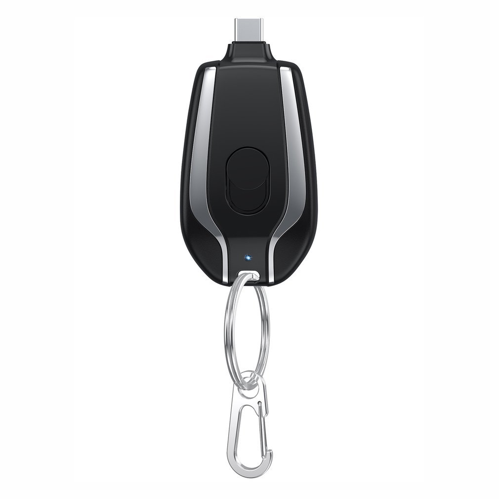 Mini Keychain Power Bank | 1500mAh Emergency Charger with Type-C