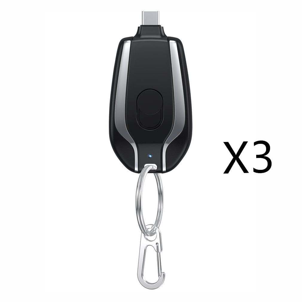 Mini Keychain Power Bank | 1500mAh Emergency Charger with Type-C