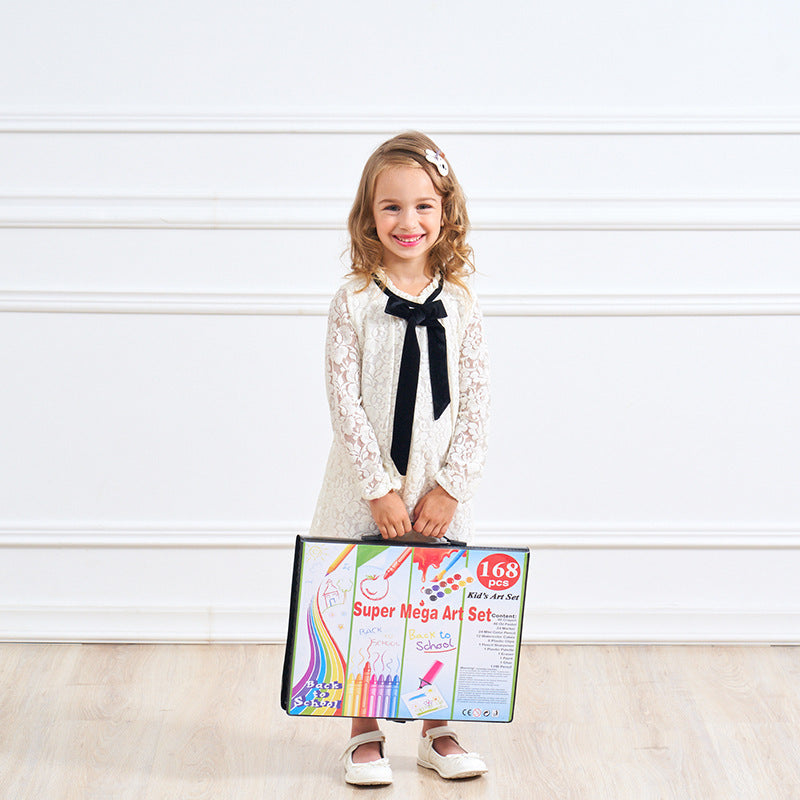 Painting & Drawing Kit – Watercolors, Oil Pastels, Brushes, School Supplies