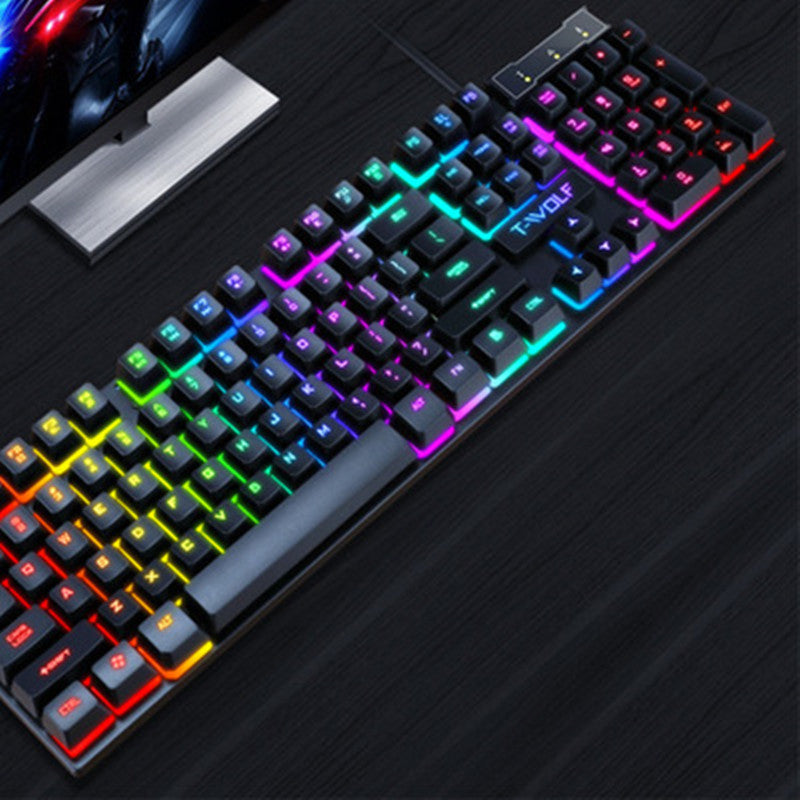 Compact Gaming Keyboard | RGB Backlit, Wired USB, Multimedia Support