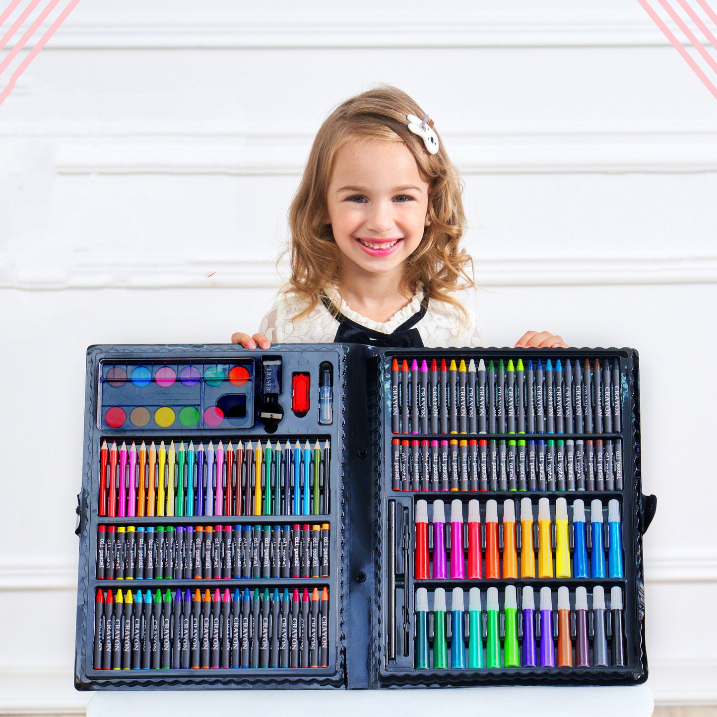 Painting & Drawing Kit – Watercolors, Oil Pastels, Brushes, School Supplies