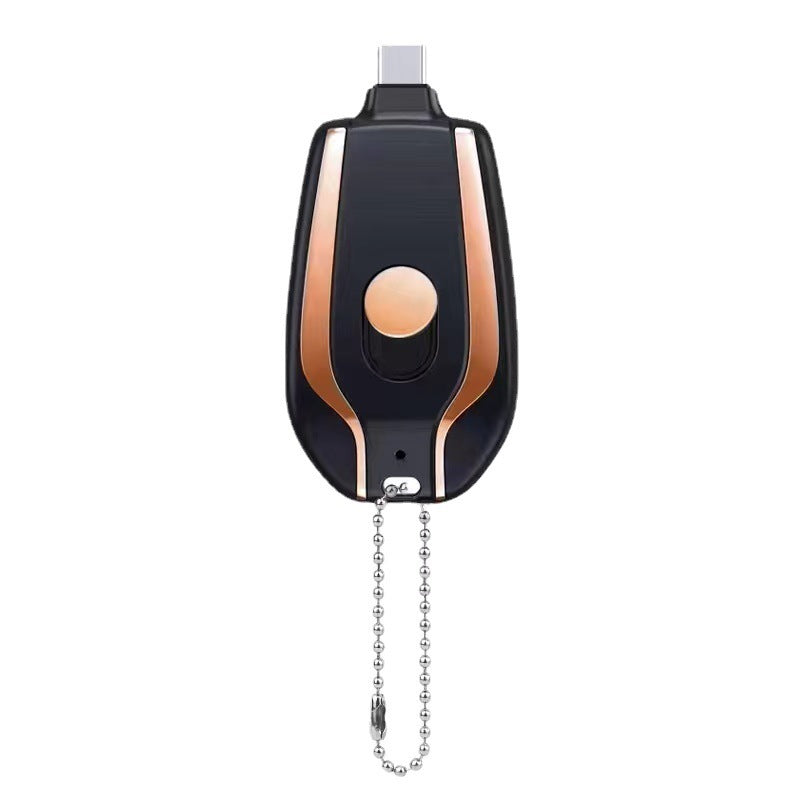 Mini Keychain Power Bank | 1500mAh Emergency Charger with Type-C